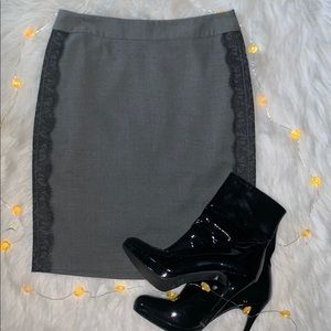 Pencil Skirt with Lace Detail